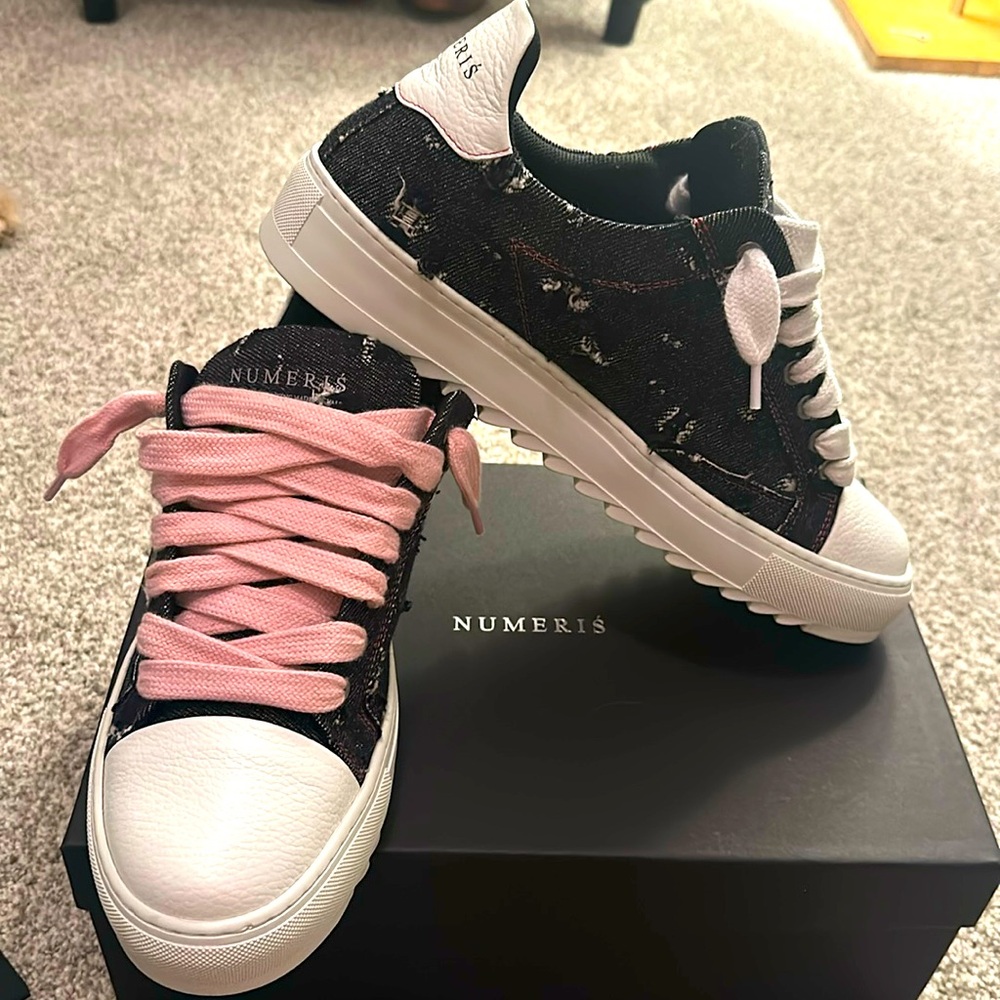 Pink Denim Trainer